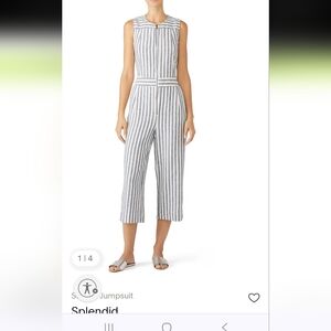 Striped Sleeveless Jumpsuit